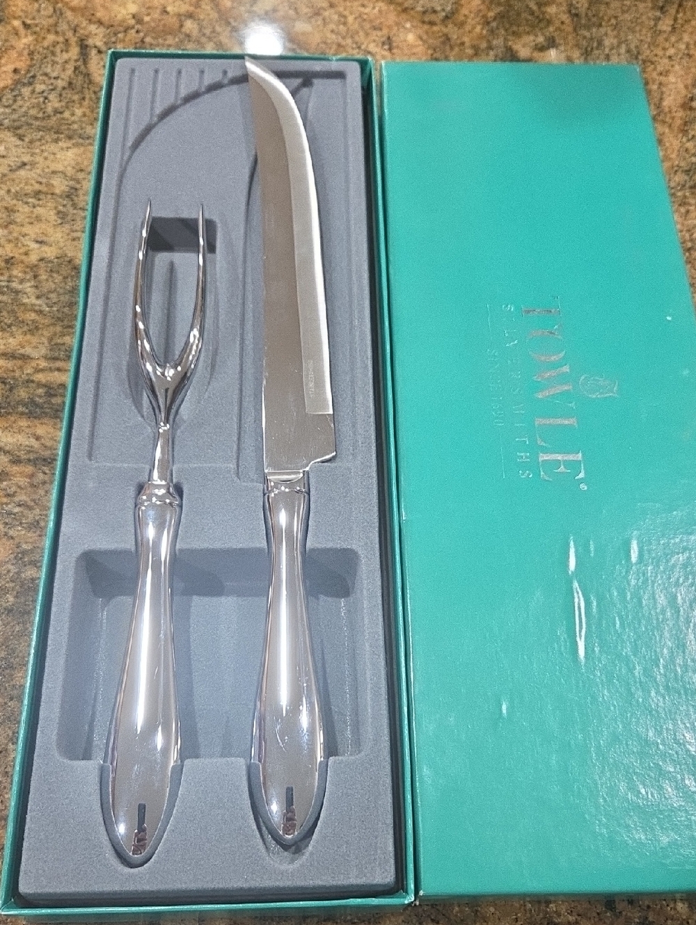 Silver 2 Piece Carving Set By Towle Silversmiths In Excellent Condition! - Picture 6 of 8